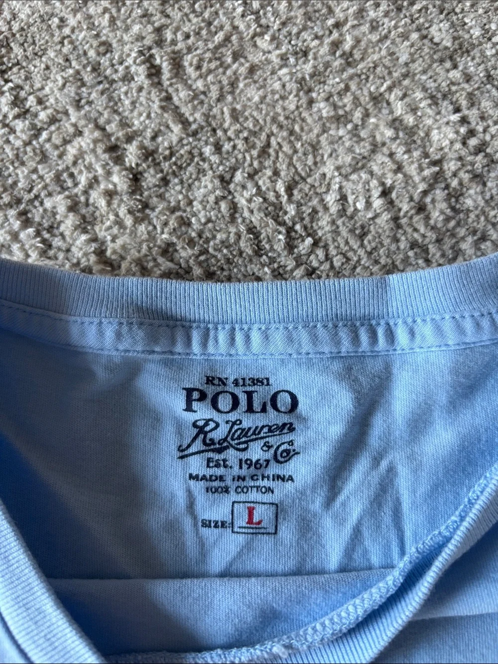Polo by Ralph Lauren Light Blue Pocket Tee